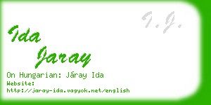 ida jaray business card