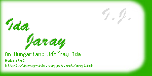 ida jaray business card